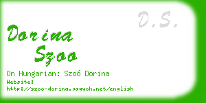 dorina szoo business card